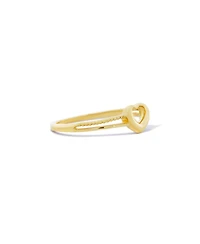 The Lovery Gold Split Shank Open Heart Ring 14K Gold