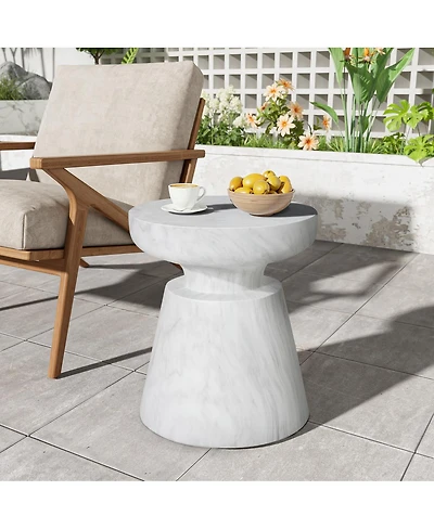Streamdale Furniture Streamdale Outdoor Ponti Travertine Side Table