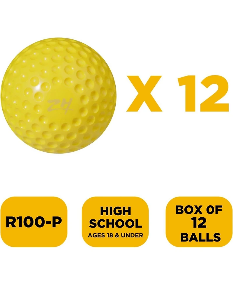 Furlihong Pack of 12 Sting Free Dimpled Training Softballs 12 Inch Size Weighted 6.57 oz Practice Balls with High Friction Surface