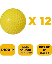 Furlihong Pack of 12 Sting Free Dimpled Training Softballs 12 Inch Size Weighted 6.57 oz Practice Balls with High Friction Surface