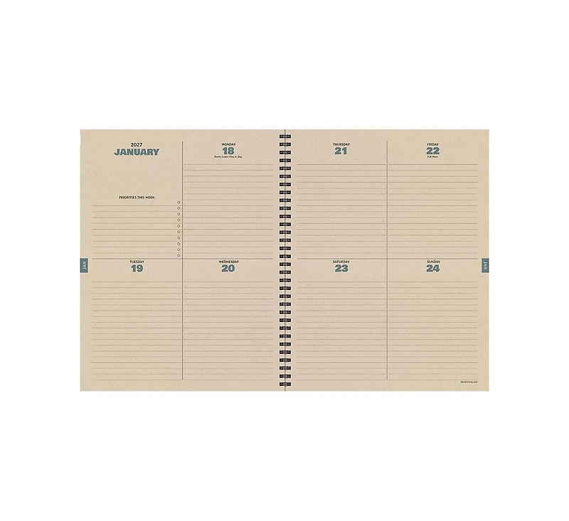 Tf Publishing Paper Goods July 2026 - June 2027 Checkered Cowboy Large Weekly Monthly Planner