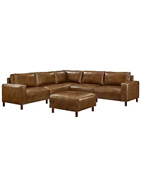 Streamdale Furniture Modern Luxury Sectional Sofa, Breathable Pu Leather Couch