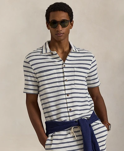 Polo Ralph Lauren Men's Striped Camp Collar Shirt