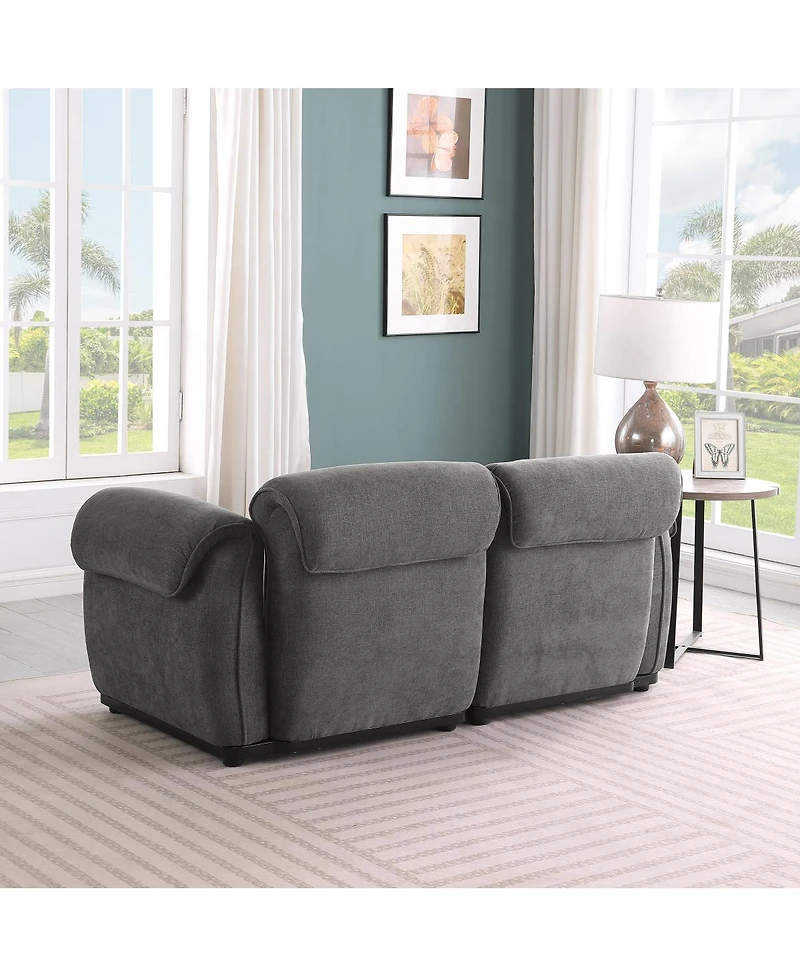 Streamdale Furniture Chenille Modular Sofa with Iron Frame (68.5" L)