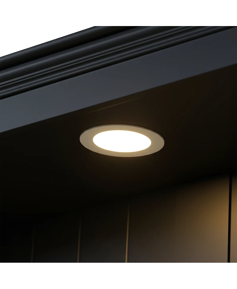 Streamdale Furniture 78.75" 3-Pc Bookcase w/ 5-Color Led Light, Retro Style