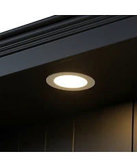 Streamdale Furniture 78.75" 3-Pc Bookcase w/ 5-Color Led Light, Retro Style