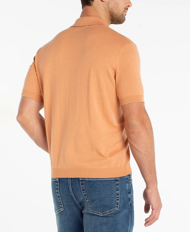 Liverpool Los Angeles Men's Short-Sleeve Knit Polo Sweater