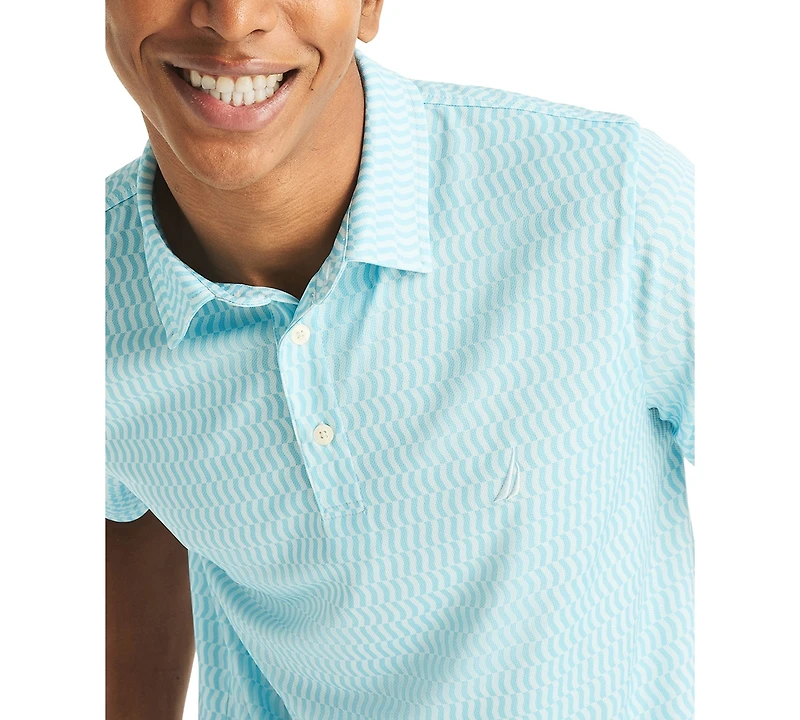 Nautica Men's Short-Sleeve Geo Print Golf Polo Shirt