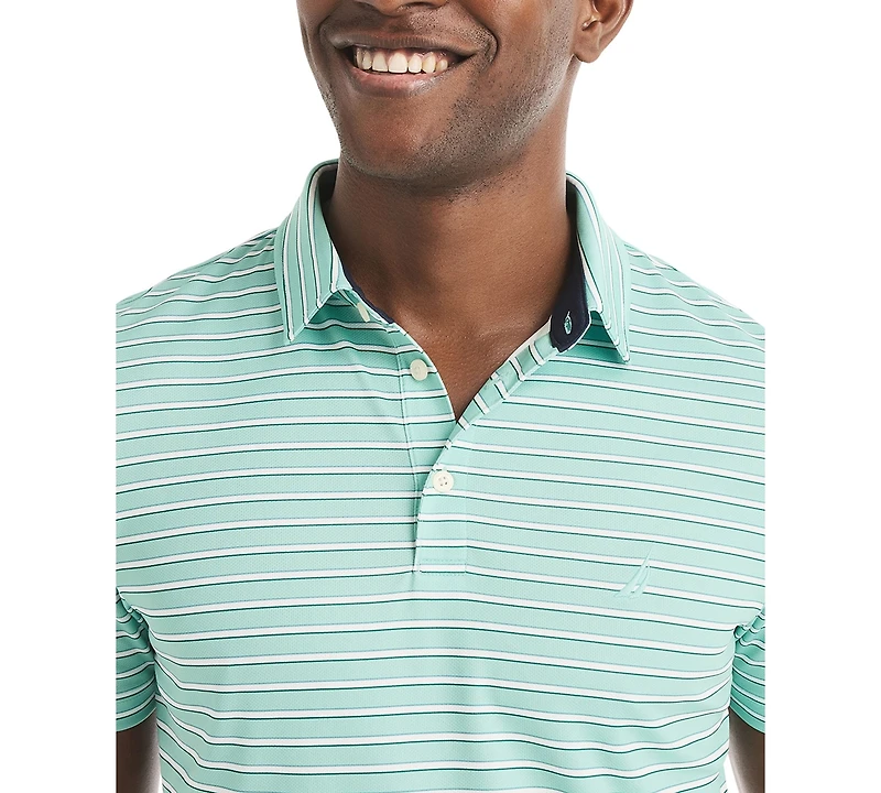 Nautica Men's Short-Sleeve Stripe Print Golf Polo Shirt