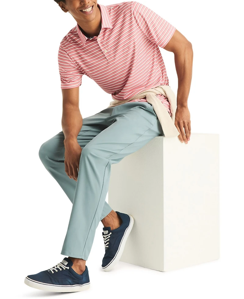 Nautica Men's Short-Sleeve Stripe Print Golf Polo Shirt