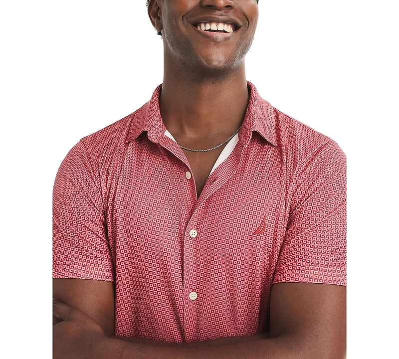 Nautica Men's Short-Sleeve Camp-Collar Shirt