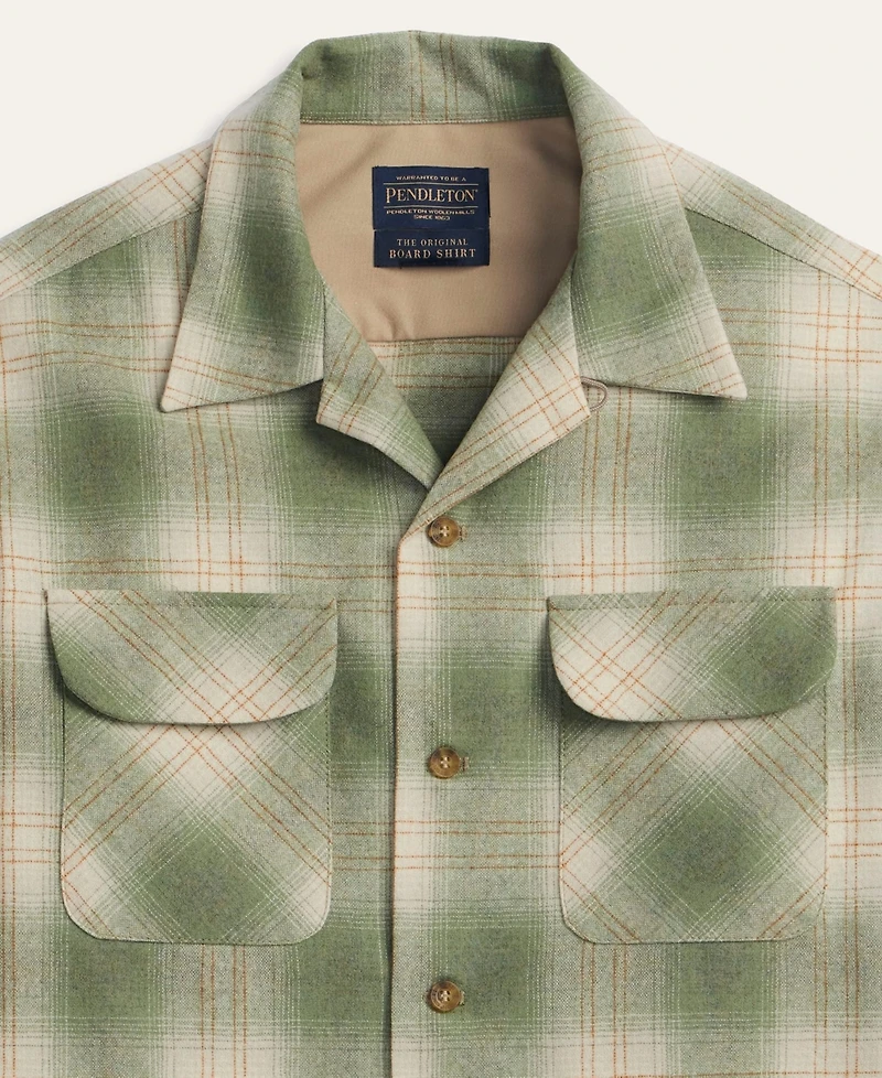 Pendleton Men's Plaid Camp-Collar Board Shirt