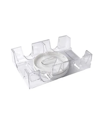 Gse Games & Sports Expert 2-Deck Revolving Canasta Card Tray, Dual Deck 360° Rotating Playing Card Holde, Swivel Cards Holders