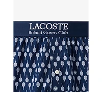 Lacoste Men's Straight-Fit Woven Boxers, 3-Pack