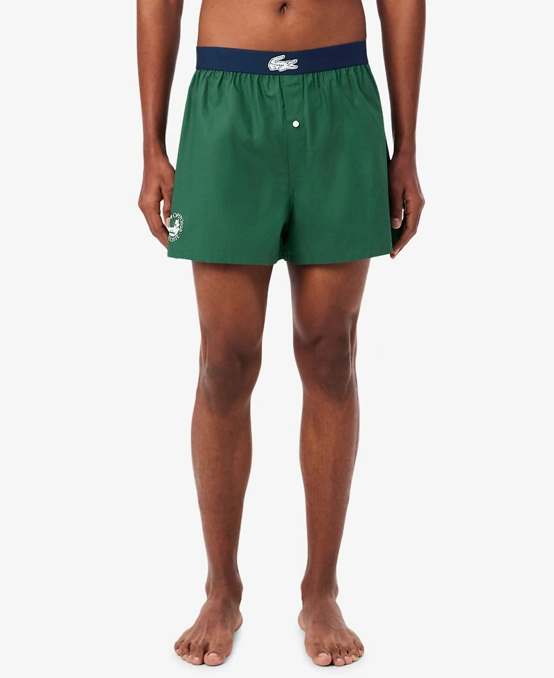 Lacoste Men's Miami Regular-Fit Open Woven Boxers, 3-Pack