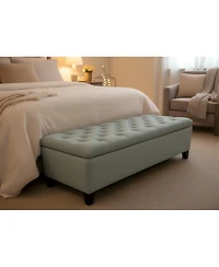 Streamdale Furniture 50.25" Storage Ottoman Bench with Safety Hinges