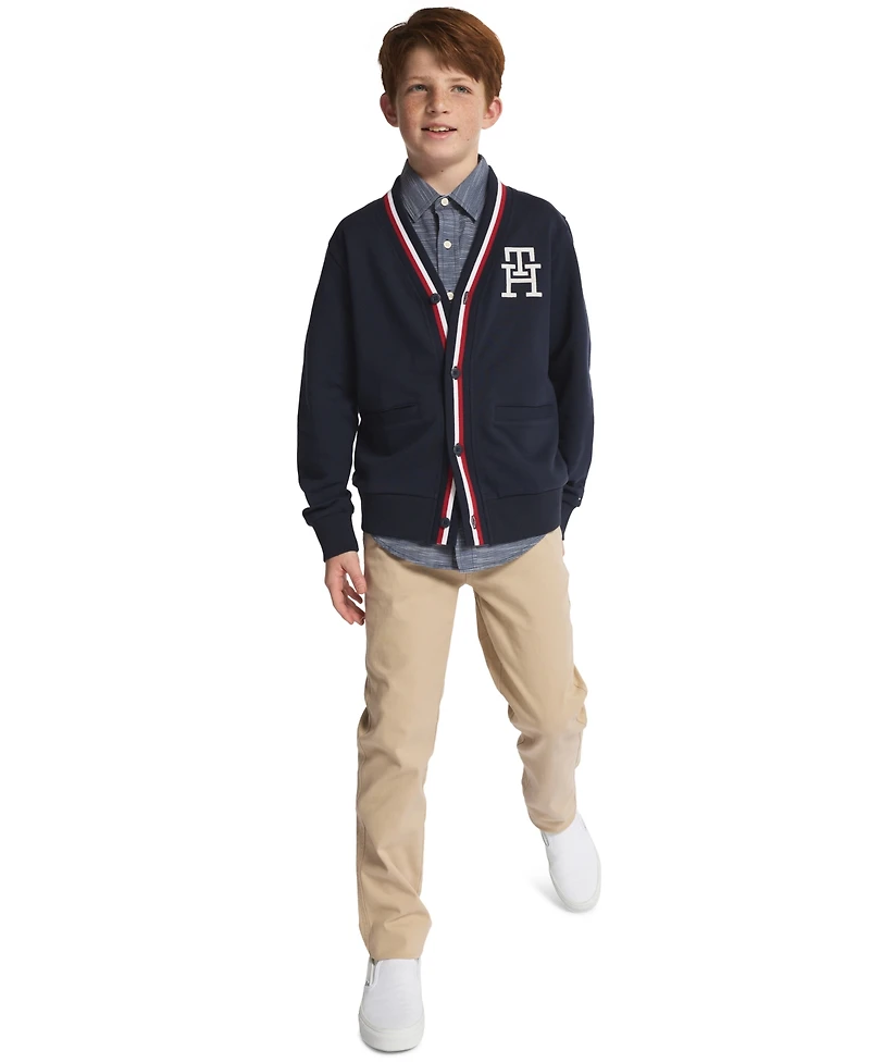 Tommy Hilfiger Boys' 8-20 Minimal V-Neck Cardigan