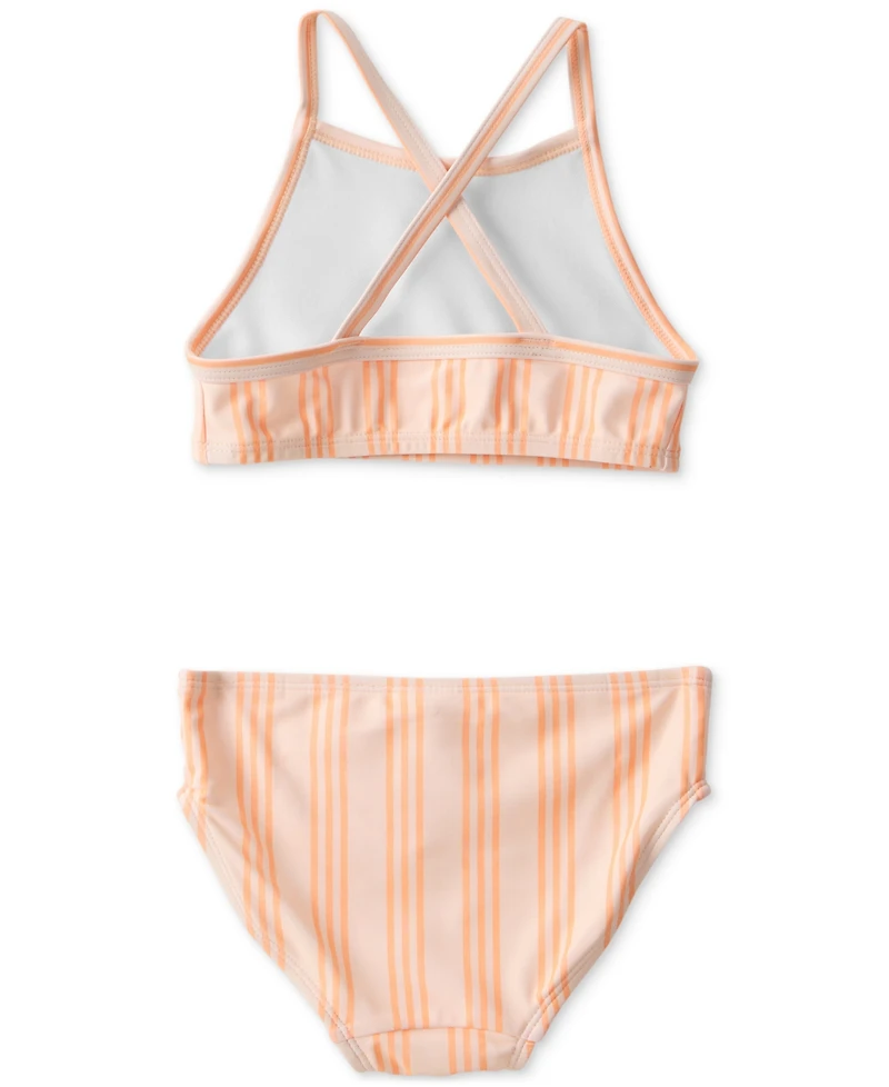 Carter's Toddler Girls' 2T-5T Striped Rashguard Swimsuit, 3-Piece Set