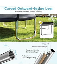 Slickblue 10FT Backyard Trampoline with Enclosure Net