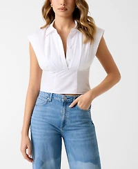 Guess Women's Cherry Collared Sleeveless Top