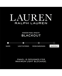 Lauren Ralph Waller Blackout Solid Back Tab Rod Pocket Curtain Panel