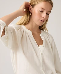 Levi's Plus Relaxed-Fit Blouson-Sleeve Top