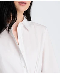 Kenneth Cole Women's Collared Long-Sleeve Shirt