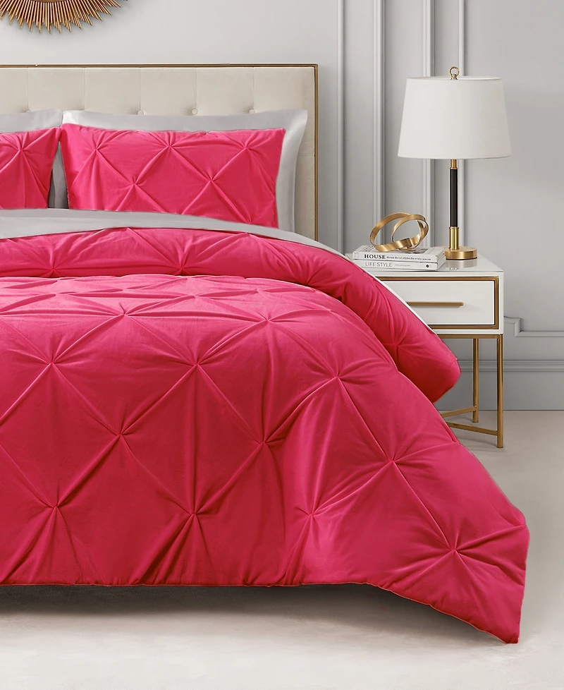 Juicy Couture Kiss Pleat Plush -Pc. Comforter Set