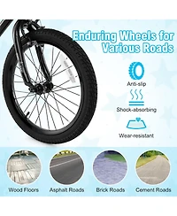 Mecale Kids Bike with Basket and Training Wheels for Children