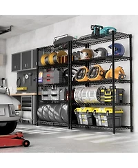 Rainsken 5-Tier Utility Shelving Unit, Steel Storage Organizer Wire Rack, 1750 Lbs Capacity for Garage, Home