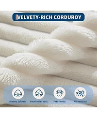 gaomon Oversized Chaise Lounge Chair 54 61" Indoor Corduroy Cloud Boneless Single Couch Sofa with 4 Pillows Armrests & Deep Seat No Assembly Comf