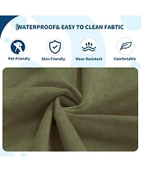 gaomon Bean Bag Couch, Oversized Fireside Chair Bean Bag Sofa with Ottoman, Togo Loveseat Sofa with High Density Comfortable Foam for Living Room