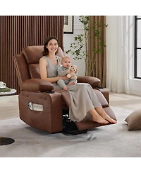 gaomonOversized Power Lift Recliner Chair for Elderl y,Electric Lift Chair with Vibration Massage and Lumbar Heating
