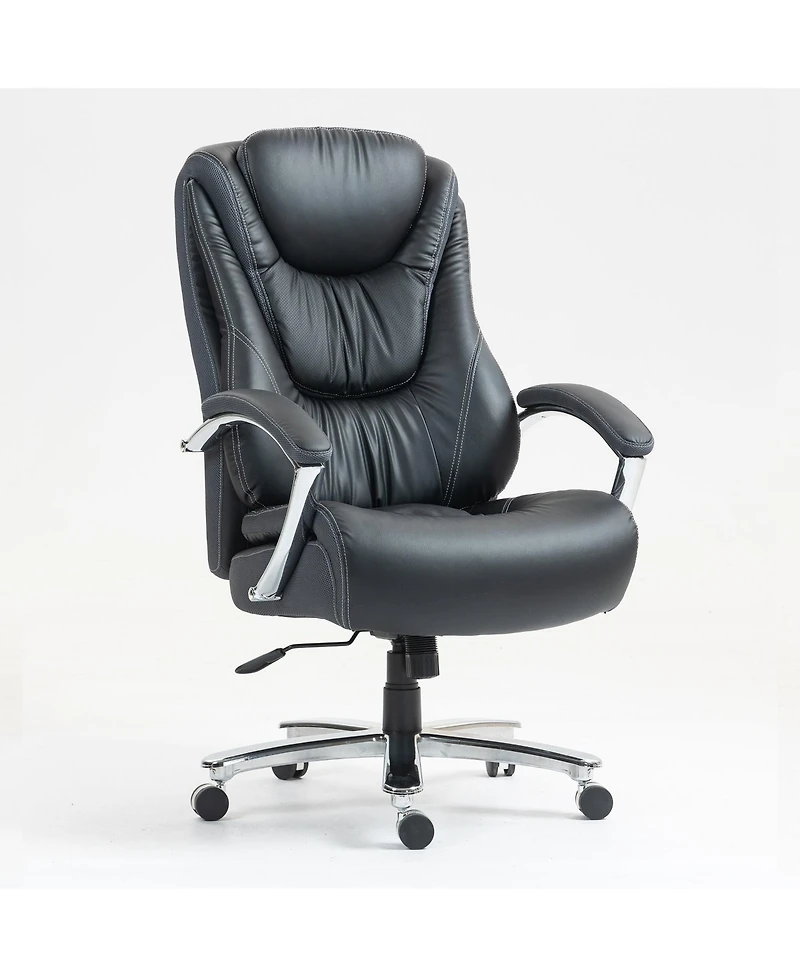 Boyel Living High Back Cotton Fabric Office Chair with Adjustable Height & Lumbar Support