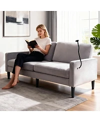 Streamdale Furniture Modern Loveseat Sofa with Chenille Recliner, Removable Cover & Spring Cushions