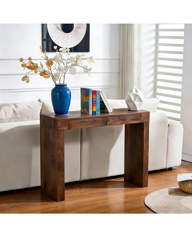 Streamdale Furniture 4-piece bar chair set with walnut wood grain bar table & storage