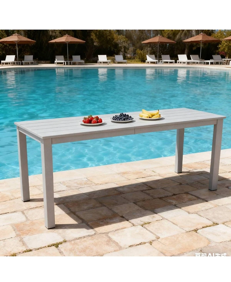 Streamdale Furniture Wooden-textured dining table, high quality feel