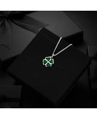 Vincero Men's Clover Pendant – Malachite 21" Chain