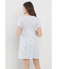 Hello Miz Maternity Floral Empire Waist Short Sleeve Dress