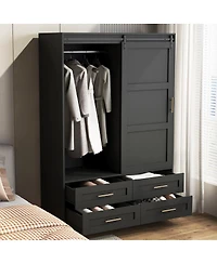 Streamdale Furniture Tall Bedroom Armoire Wardrobe Closet with Drawers and Shelves