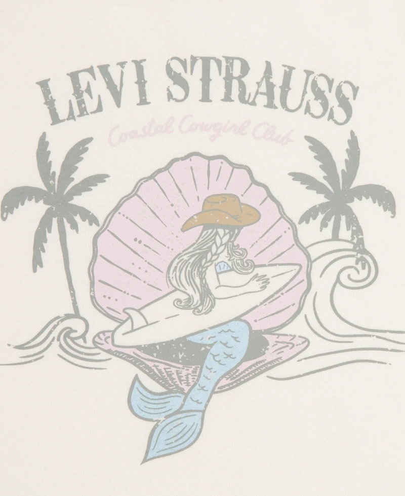 Levi's Girls' 7-16 Mermaid Round Neck T-Shirt