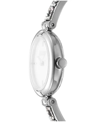 Dkny Women's White Dial Stainless Steel Crystal Accented Jewelry Bracelet Watch, 26mm
