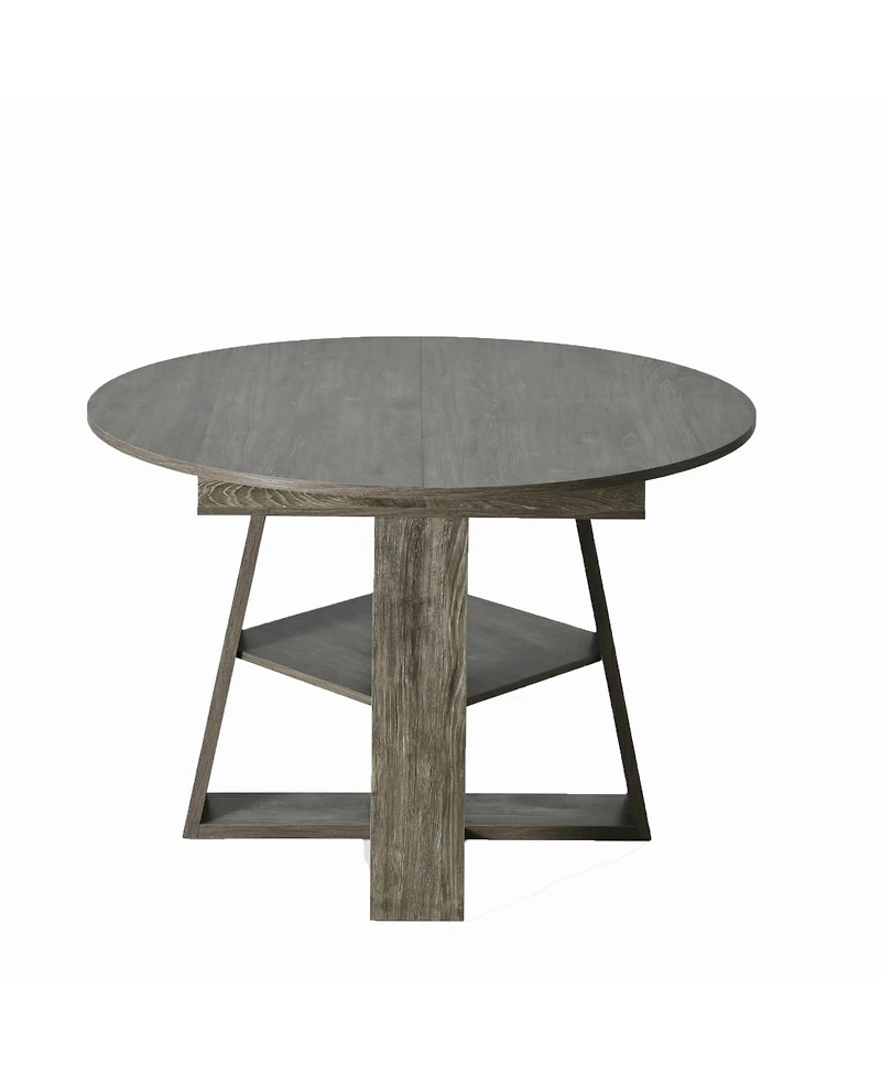 Streamdale Furniture Extendable Round Dining Table for 4-8, Modern Kitchen Oval Table