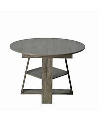 Streamdale Furniture Extendable Round Dining Table for 4-8, Modern Kitchen Oval Table