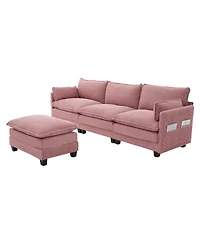 Streamdale Furniture 102" Oversized Modular Sectional Sofa with Movable Ottoman