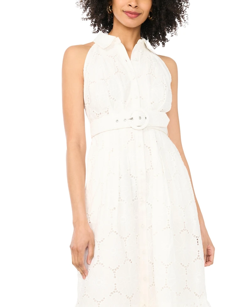 Vince Camuto Women's Collared Neck Midi Dress