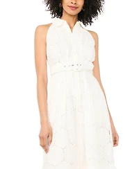 Vince Camuto Women's Collared Neck Midi Dress