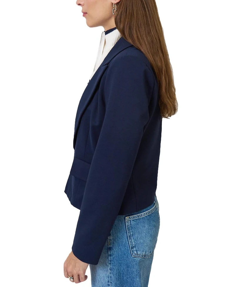 Central Park West Women's Chelsea Rugby Stripe Sweater Dickey Jacket