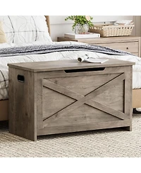 gaomon 30" Wooden Storage Chest with Safety Hinge