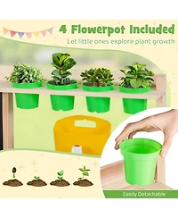 Slickblue Kids Mud Kitchen Playset with Chalkboard for Ages 3